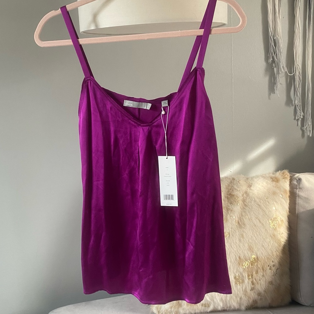 Brand new Vince silk cami fuchsia size small